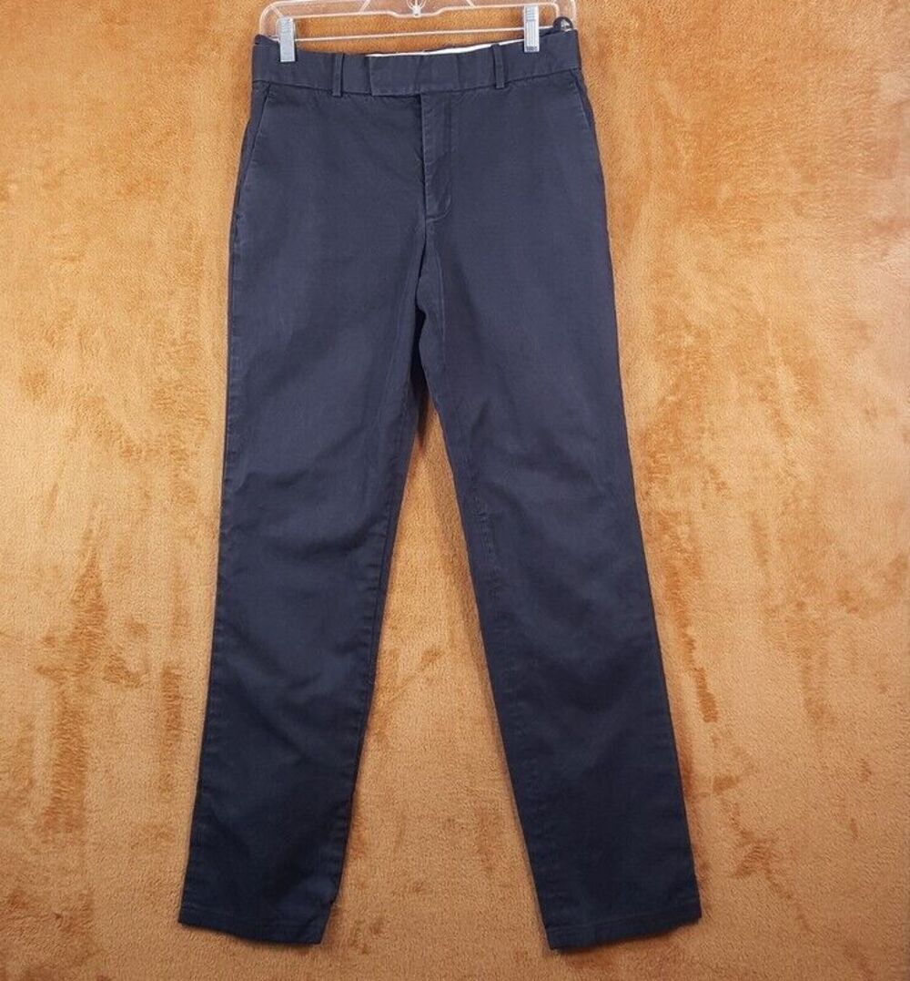 HELMUT LANG Pants Womens Size 2 Black Straight Leg Classic Chino Faded Cotton